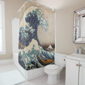 Rideaux De Douche La Grande Vague au large de Kanagawa (En situation)