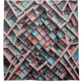 Rideaux De Douche La grande vague du labyrinthe pastel. (Devant)