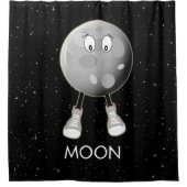 Rideaux De Douche La Lune et les étoiles dans l'espace (Devant)