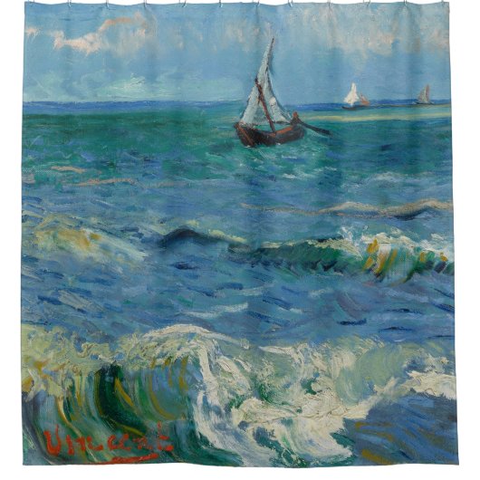Rideaux De Douche La mer aux Saintes Maries de la Mer | Van Gogh (Devant)