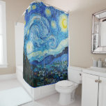 Rideaux De Douche La nuit étoilée de Vincent Van Gogh<br><div class="desc">Vincent Van Gogh's The Starry Night (1889).</div>