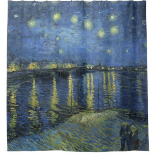 Rideaux De Douche La nuit étoilée de Vincent van Gogh sur le Rhôn