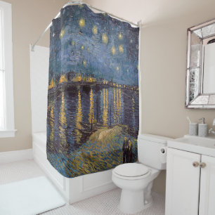 Rideaux De Douche La Nuit étoilée sur le Rhône de Vincent Van Gogh