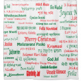 Rideaux De Douche La paix coexiste Joyeux Noël Nombreuses langues (Devant)