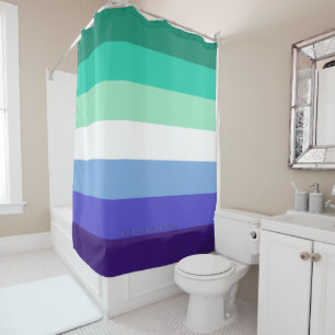 Rideaux De Douche La palette de drapeau des hommes gays trans-inclus