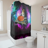 Rideaux De Douche La pizza Space dj cat (En situation)