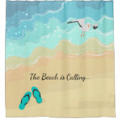 Rideaux De Douche La plage appelle mignonne (Devant)