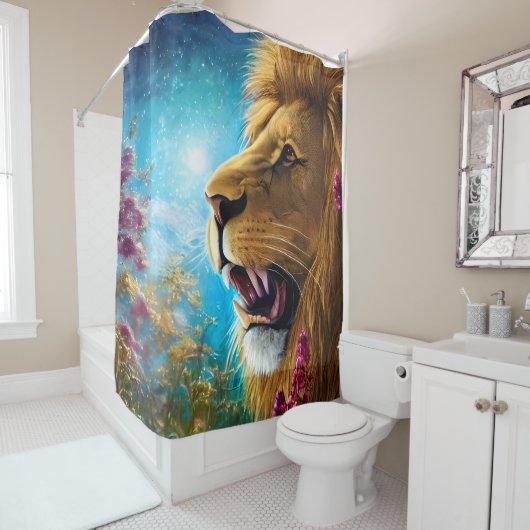 Rideaux De Douche La position d'un lion (En situation)