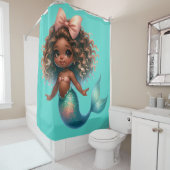 Rideaux De Douche "La sirène d'enfant ravit" (En situation)