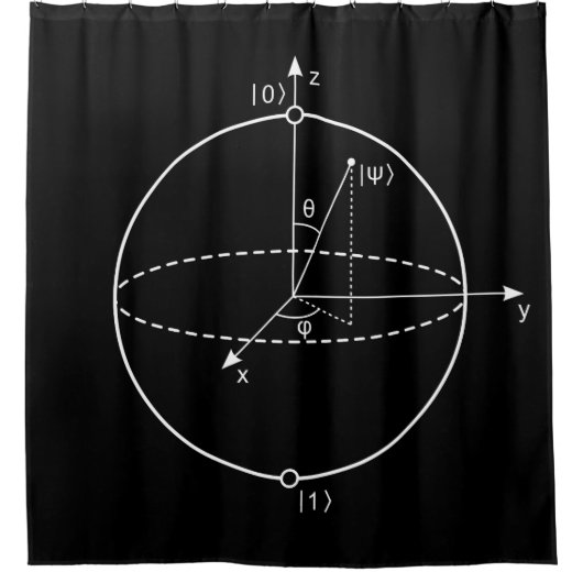 Rideaux De Douche La sphère | Quantum de Bloch a mordu la (Devant)