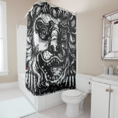 Rideaux De Douche La taverne du lion de William Hogarth (En situation)