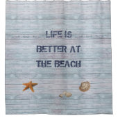 Rideaux De Douche La vie est meilleure à la plage (Devant)