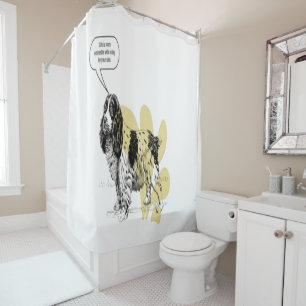 Rideaux De Douche La vie est plus agréable avec un chien à vos côtés