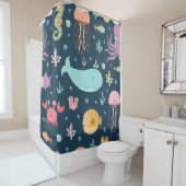 Rideaux De Douche La Vie Océanique Sous La Mer (En situation)