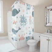 Rideaux De Douche La Vie Océanique Sous La Mer (En situation)