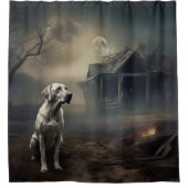 Rideaux De Douche Labrador Halloween Épouvantable (Devant)