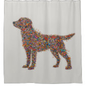 Rideaux De Douche Labrador Retriever Butterfly Silhouette Dog Lover (Devant)