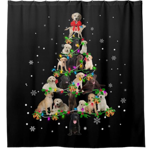 Rideaux De Douche Labrador Retriever Christmas Tree X mas (Devant)
