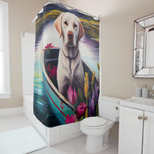 Rideaux De Douche Labrador sur une rame : une aventure Pittoresque