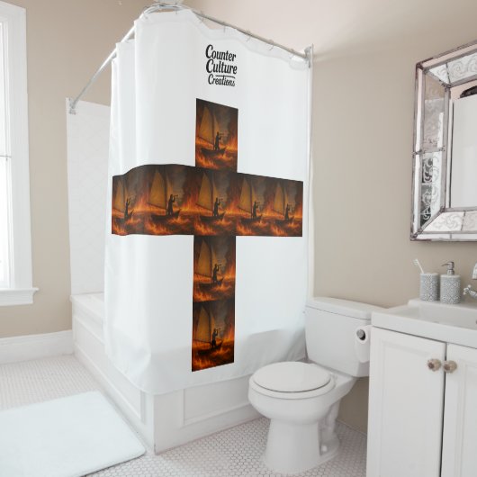 Rideaux De Douche Lac Burning (En situation)