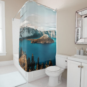 Rideaux De Douche Lac Crater du sud de l'Oregon