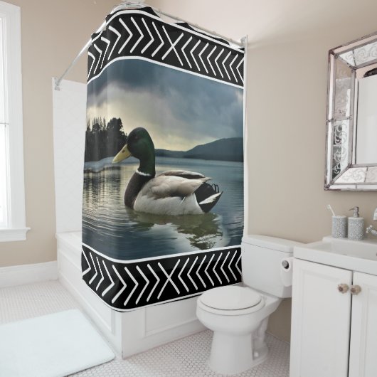 Rideaux De Douche Lac Mallard Duck (En situation)