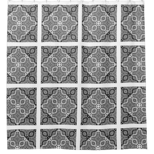 Rideaux De Douche Lace abstraite sans couture romantique rétro vinta (Devant)