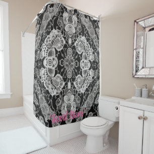 Rideaux De Douche Lace Floral Harmony
