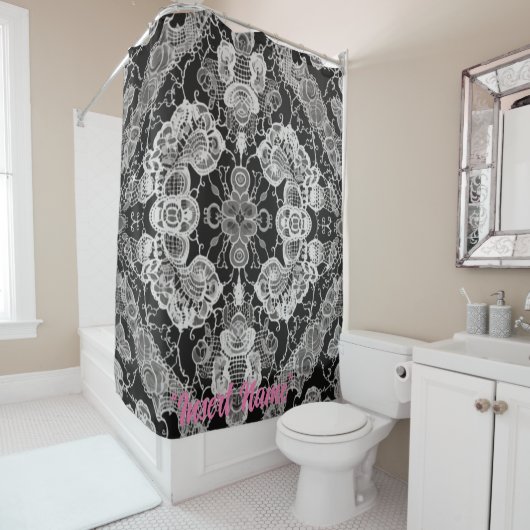 Rideaux De Douche Lace Floral Harmony (En situation)