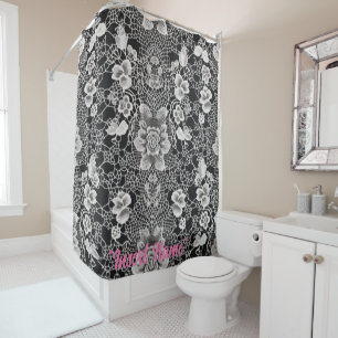 Rideaux De Douche Lace Floral Harmony