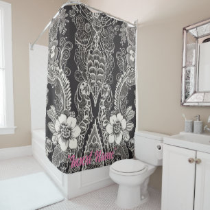 Rideaux De Douche Lace Floral Harmony