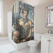 Rideaux De Douche Lady et Doggie (En situation)