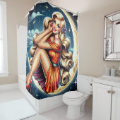 Rideaux De Douche Lady Lune (En situation)