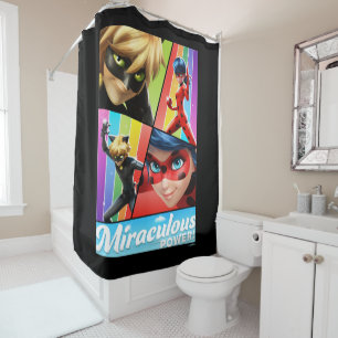 Rideaux De Douche Ladybug & Cat Noir   Puissance Miraculeuse !