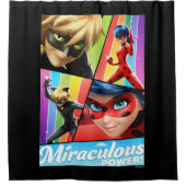 Rideaux De Douche Ladybug & Cat Noir | Puissance Miraculeuse ! (Devant)