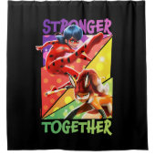 Rideaux De Douche Ladybug & Rena Rouge | Ensemble plus fort (Devant)