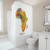 Rideaux De Douche L'Afrique (En situation)