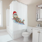 Rideaux De Douche laide noël santa claus otter (En situation)