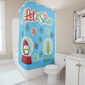 Rideaux De Douche Laisser Pingouin De Neige (En situation)