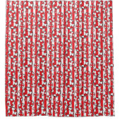 Rideaux De Douche Lake House Red White Beach Bord de mer Lifebouys (Devant)