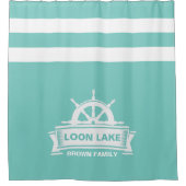 Rideaux De Douche Lake House Vacances Nom de famille (Devant)