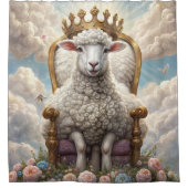 Rideaux De Douche Lamb with a crown on a throne (Devant)