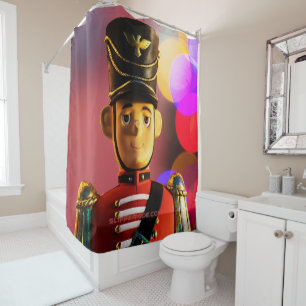 Rideaux De Douche L'ami soldat de jouet classique de Noël de Slipper