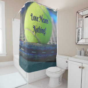 Rideaux De Douche L'Amour Du Tennis Ne Signifie Rien ! Amusant motiv
