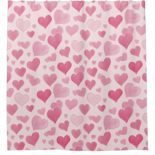 Rideaux De Douche L'amour rose (Devant)