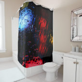 Rideaux De Douche Lampe LED rouge et bleue (En situation)