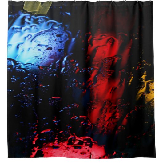 Rideaux De Douche Lampe LED rouge et bleue (Devant)
