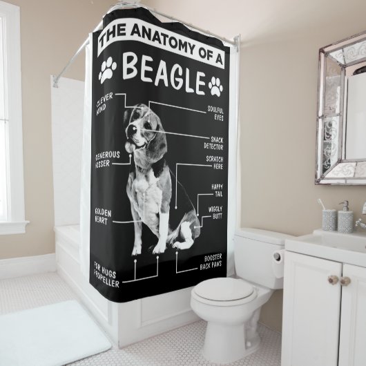 Rideaux De Douche L'Anatomie D'Un Chien Beagle (En situation)