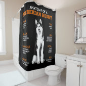 Rideaux De Douche L'anatomie d'un Husky Sibérien L'art drôle (En situation)