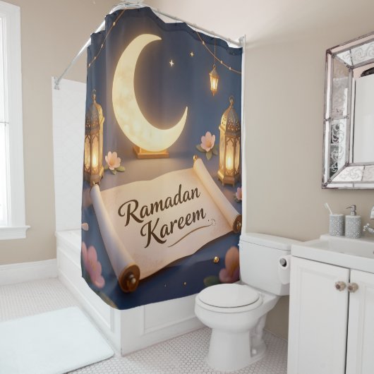 Rideaux De Douche Lanterns Of Blessing - (En situation)